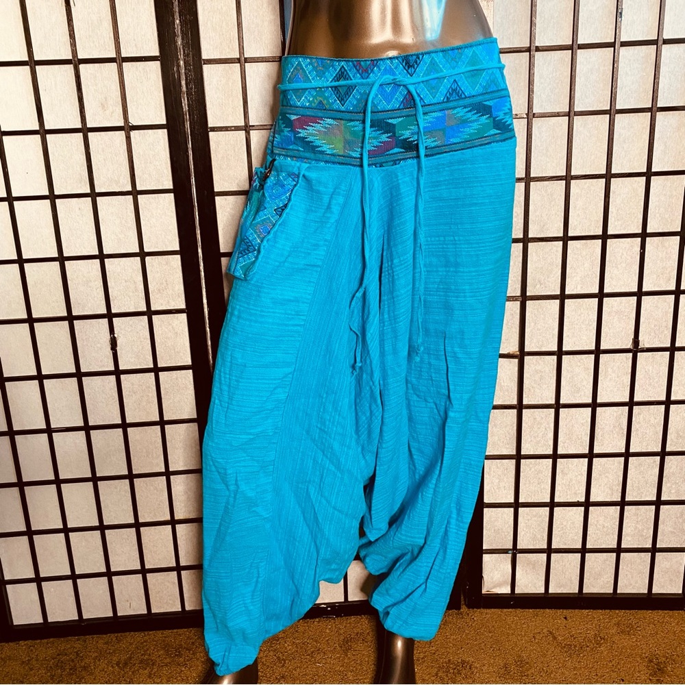 Baggy Drop Crotch Thai Hippie Harem Pants Size M